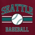 thumbnail image 6 of Wild Bobby City of Seattle Baseball Fantasy Fan Sports Unisex Crewneck Sweatshirt, Maroon, X-Large, 6 of 6
