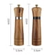 thumbnail image 4 of Juego de Molinillo de Sal y Pimienta Molinillo de Sal y Pimienta de Madera Coctelera de CeráMica Ajustable FáCil Grande Recargable, 4 of 10