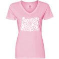 thumbnail image 3 of Inktastic Oregon Silhouette Mandala Women's V-Neck T-Shirt, 3 of 5