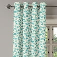 thumbnail image 3 of Ambesonne Forest Grommet Curtain, Pastel Ginkgo Leaves, 50" x 54", Teal Turquoise and Cream, 3 of 6