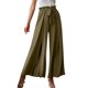 thumbnail image 1 of Pantalones de mujer de cintura alta con pliegues y pierna ancha - Diseño con cinturón, cintura elástica, corte holgado para todas las estaciones/moda, 1 of 8