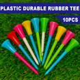 thumbnail image 2 of 10Pcs Plastic Golf Tees Multi Color 83mm Durable Rubber Cushion Top Golf Ball Holder Golf Accessories 10pcs, 2 of 6