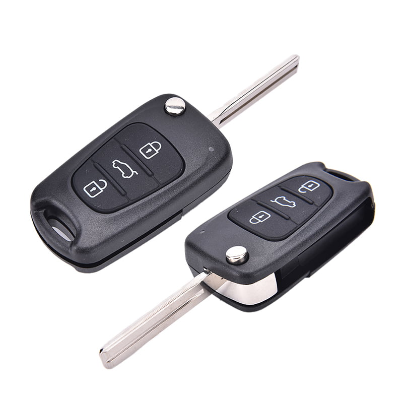 Remote Folding Key Shell Case 3 Buttons Fob Fit Hyundai I20 I30 IX35 I35 Uncut 