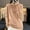 Orange, variant on Itsame Knitted Sweater Women Long Sleeves Sweatershirt High Neck Solid Color Sweatshirts Black Size L