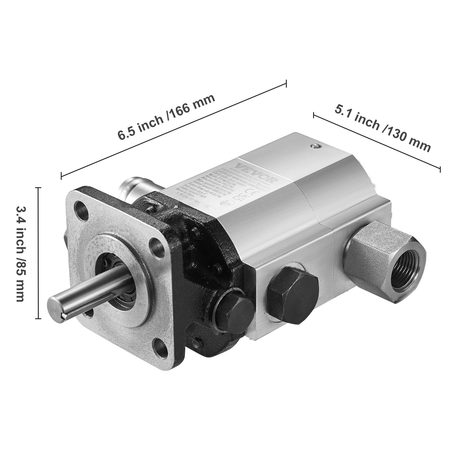 KFFKFF Hydraulic Wood Log Splitter Pump 11GPM 2 Stage 3000PSI Hydraulic Gear Pump