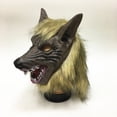 thumbnail image 2 of Máscara de guantes con cabeza de lobo para Halloween, accesorios para disfraces de diablo de terror, cubierta para cabeza de animal, cubierta para cabeza, 2 of 4