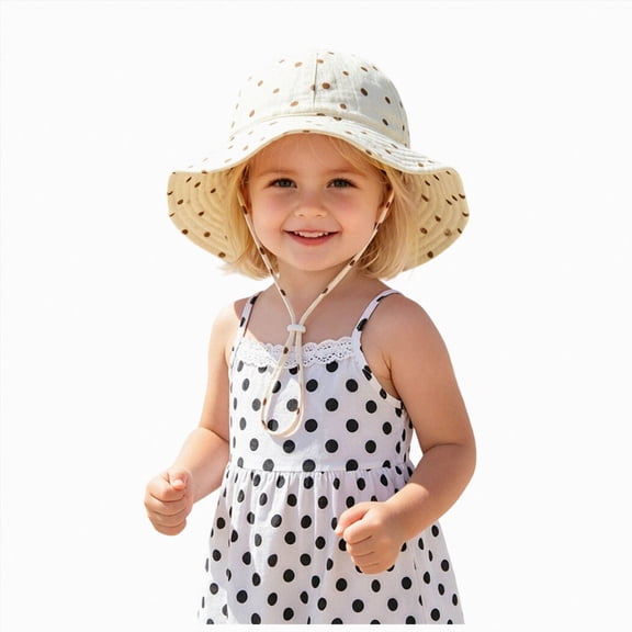 Ccpelsie Baby Sun Hat Sun Protection Toddler Bucket Hat Summer Beach Hats with Wide Brim for 2t 3t 4t 5t 6t Girls Boys(Khaki,0-12 Months)