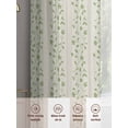 thumbnail image 5 of Spring Branches Sheer Curtains 2 Panels Set Simple Grass Green Leaf Branch Plant Light Green Background Sheer Window Curtains Light Filtering Rod Pocket Voile Drapes for Bedroom Living Room 52"X108", 5 of 8