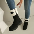 thumbnail image 4 of Mostsola Snow Boots for Women Zipper Platform Mid Calf Boots Plush Winter Warm Long Boots, 4 of 9