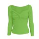 thumbnail image 3 of Suéter de cuello en V para mujer, sudadera informal de manga larga con cuello en V, blusa de punto sólido, suéter para mujer, 3 of 8