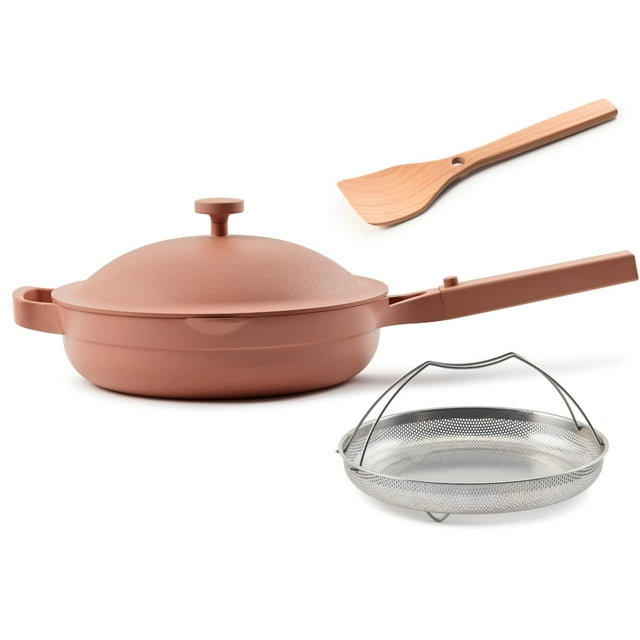 Sartén Our Place Always Pan de 2.0-10.5” (2.6 qt) antiadherente y libre de toxinas | Sartén de aluminio 10 en 1 patentada | Apta para horno, inducción y todo tipo de cocinas hasta 450 °F | Especias