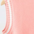 thumbnail image 4 of CYRBOKO Girls Sweater Vests, Lightweight V-neck Knited Sleeveless School Uniform Vests Pink Size 3-16 T, 4 of 5