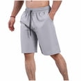 thumbnail image 2 of Aimik Beach Shorts for Men Elastic Waist Drawstring Design Mens Running Shorts Summer Lightweight Quick Dry Shorts for Gym, 2 of 6