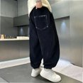 thumbnail image 3 of Edvintorg Boys Pants Size 10-12 Elastic Waisted Loose Casual Corduroy Trouser Fall Winter Straight Leg Athletic Cuffed Pant with Pocket Boy Clothes, 3 of 4