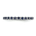 thumbnail image 4 of 925 Sterling Silver Stackable Expressions Created Sapphire Ring Size: 9; for Adults and Teens; for Women and Men, 4 of 5