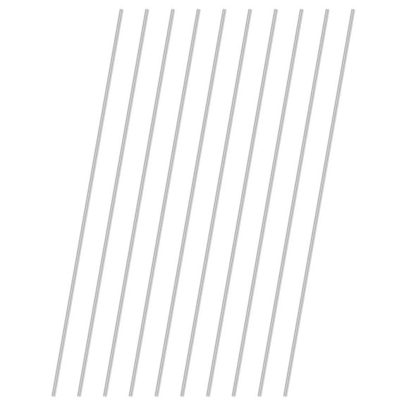 Uxcell 10-Pack 304 Stainless Steel Solid Round Rod, 2x200mm Metal Solid Shaft Rods for DIY Craft[0.08x7.87IN]