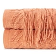 thumbnail image 3 of Chanasya Bevel Round Textured Super Soft Fluffy Acrylic Throw Blanket With Tassels - Warm Cozy Lightweight Woven Blanket for Bed Sofa Chair Couch Cover Living Bed Room (50x65 Inches) Coral, 3 of 3