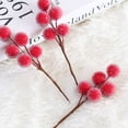 thumbnail image 3 of 12 unids bayas artificiales flores falsas flores rojas Decoración de árbol de flores para Navidad, 3 of 5