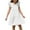 White—Prime Deals 2025, variant on Mevxay Girls Dresses Double Pleated Sleeve V Neck Casual Solid Color Tween Sundress for 6-17 Years White