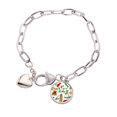 thumbnail image 1 of Italia Landscap animales bandera nacional Pulsera de cadena de corazón joyería encanto moda, 1 of 3