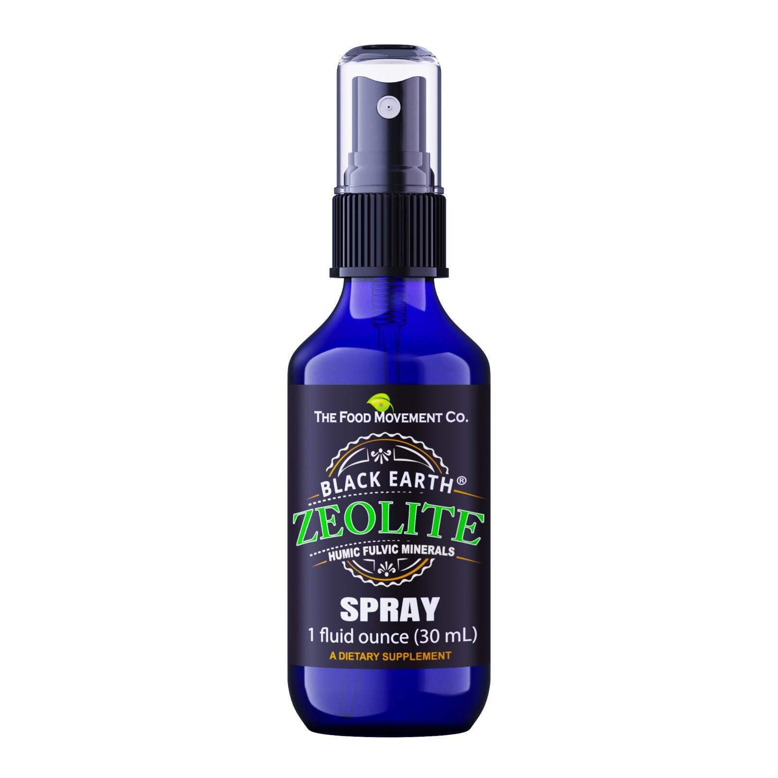 The Food Movement Black Earth Zeolite with Humic and Fulvic Acids - 1 oz Liquid Spray