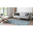 thumbnail image 3 of Rugs.com Lattice Trellis Collection Rug – 4' x 6' Blue Low-Pile Rug Perfect For Living Rooms, Large Dining Rooms, Open Floorplans, 3 of 9