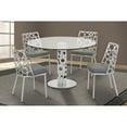 thumbnail image 5 of Armen Living Berlin Round Dining Table in Brushed Stainless Steel and 48" Glass Top, 5 of 5