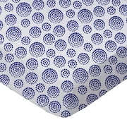 SheetWorld Fitted 100% Cotton Percale Play Yard Sheet Fits BabyBjorn Travel Crib Light 24 x 42, Royal Circle Swirls