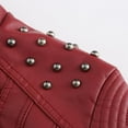 thumbnail image 4 of SWSMCLT Women's Winter Jacket Snow Full Zip Fall Jackets Long Sleeve Spring Motorcycle Short Fashion Red Large, 4 of 5