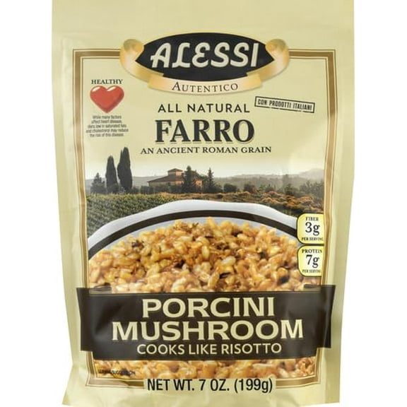 Pack of 6, Alessi Porcini Mushroom Farro, 7 oz