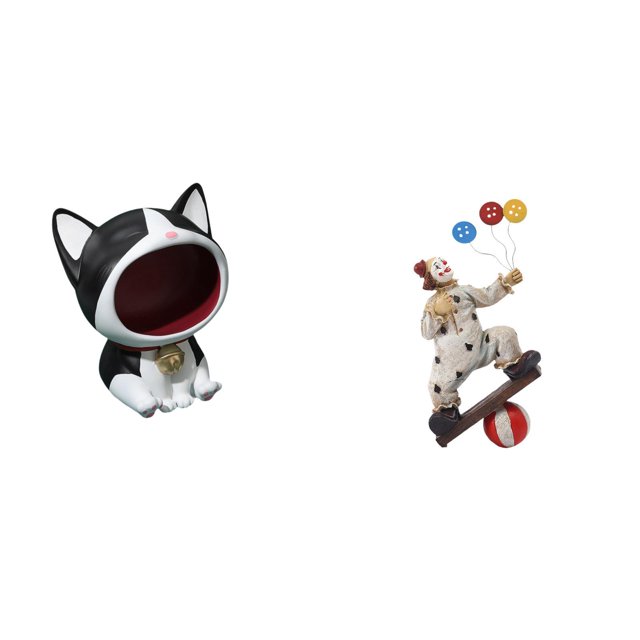 Estatua de escritorio,Estatua de gato con forma de cuenco para llaves,entrada,dibujos animados,decoración del hogar,Figura decorativa para dulces,escritorio de oficina,Figuras de