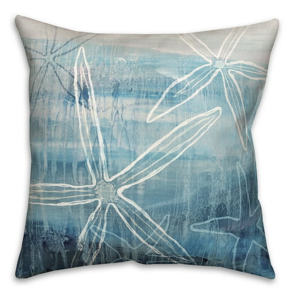 Creative Products Drawn Starfish 18 x 18 Spun Poly Pillow