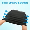 thumbnail image 3 of Silicone Large Swim Cap Set, TSV Adults Anti-Silp & Waterproof Swimming Hat with Nose Clip and Earplugs, Black, 3 of 6