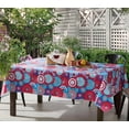 thumbnail image 3 of Newbridge Red White and Blue USA Pinwheel 60 x 102 inch Rectangle Vinyl Tablecloth with Flannel Backing, 3 of 5