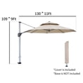 thumbnail image 3 of 11 ft 2-Tier Aluminum Offset Cantilever Umbrellas,360-Degree Patio Umbrella with Umbrella Cover, 3 of 8