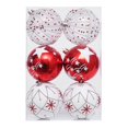 thumbnail image 1 of 6 bolas navideñas colgantes reutilizables para decorar el de , ideal para compromisos, Acción de , aniversarios, fiestas. Rojo Blanco, 1 of 8