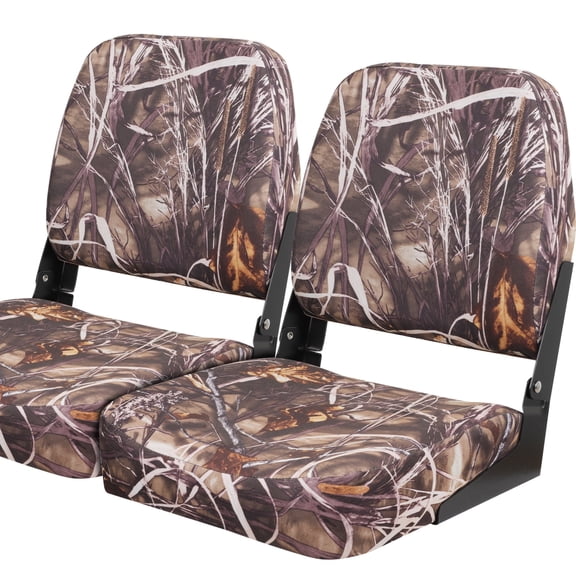 Seamander Marine Grade Camo Fishing Seat, 2 Count, Heavy-Duty Fabric, Easy Installation, Durable
