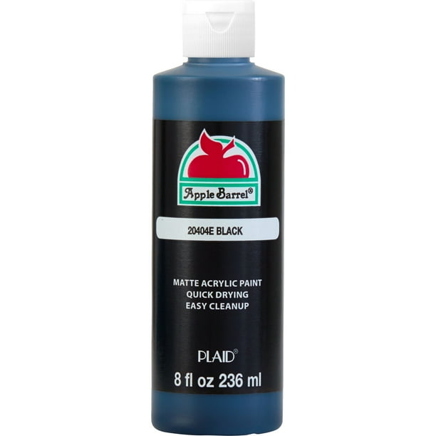 Apple Barrel Acrylic Craft Paint, Matte Finish, Black, 12 fl oz Apple Barrel Acrylic Craft Paint, Matte Finish, Black, 12 fl oz
