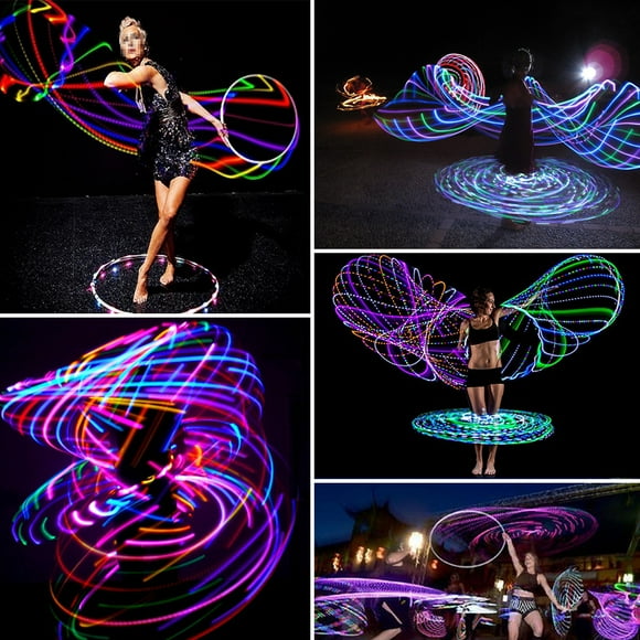 LED Hoop Light Weight Exercise Hoops LED Light Up Hoops Dancing Hoops for Kids and Adults