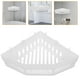 thumbnail image 2 of Estante de almacenamiento de esquina para montaje en pared, estante de drenaje triangular para ducha, organizador de plástico para baño, inodoro, cocina (blanco), 2 of 7