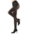 thumbnail image 3 of MeMoi Women's Opaque Liquid Metal Nylon Tights - Womens - Female, Q1/Q2, Black-Silver, 3 of 9