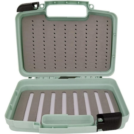 Aventik Streamer Fly Box Click Lock Large Streamer Flies Fishing Box Boating Fishing Tackle Storage Trays Organizer Box Hardware Box 10.43X8.27X3.15inch(SF1B Gray)