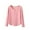 Pink, variant on Besolor Womens Pajamas Tops Crewneck Long Sleeve Button Thermal Shirts Casual Soft Loungewear Layering Top