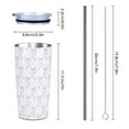 thumbnail image 6 of 20oz Purple Bow Tumbler with Handle Bow-Knot Travel Coffee Tumbler Cup for Women Friend Holiday Birthday, 6 of 7