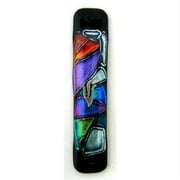 Judaica Kingdom TB-MEZ-S10 Black Rainbow Fusion Mezuzah