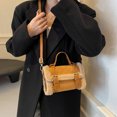 thumbnail image 2 of Bolso Pequeño Cuadrado Hombro Mano Terciopelo Felpa Con Solapa Ante para Mujer, 2 of 9
