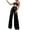Black, variant on LLYwey Womens Sweatpants Women's Fashion Elegant High Waist Wide Leg Pants Trousers Flare Trousers Zipper Pants Full Length Pants Female Casual Long Pant Style H1241 Rose Gold XL