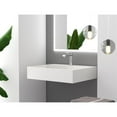 thumbnail image 4 of CastelloUSA Wall-Mounted Single Bathroom Sink with Concealed Drain Plate in White, 4 of 6