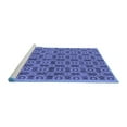 thumbnail image 2 of Ahgly Company Machine Washable Indoor Rectangle Oriental Blue Industrial Area Rugs, 2' x 4', 2 of 4