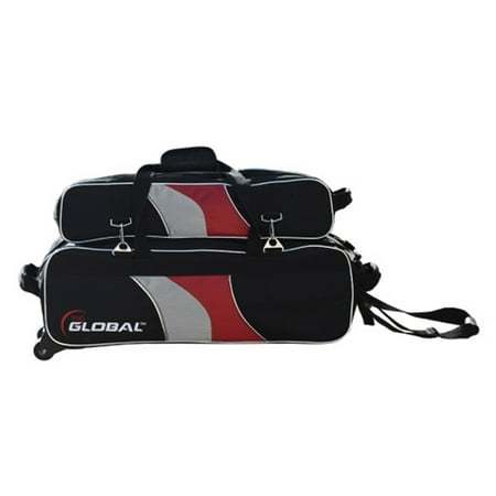 900 Global 3 Ball Airline Tote Roller Bowling Bag w/ Removeable Pouch- (Best 4 Ball Roller Bowling Bag)